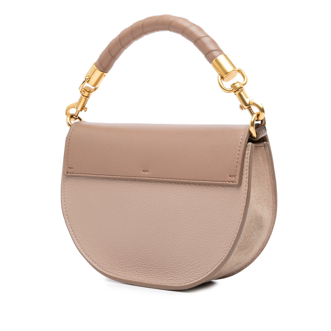 Grained Calfskin Marcie Chain Flap Brown - Gaby Paris