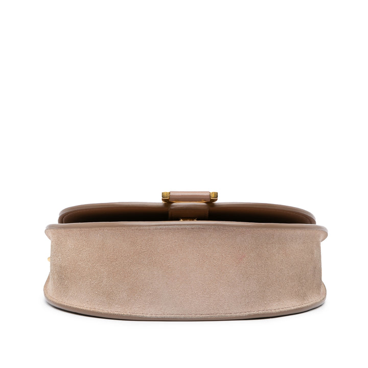 Grained Calfskin Marcie Chain Flap Brown - Gaby Paris
