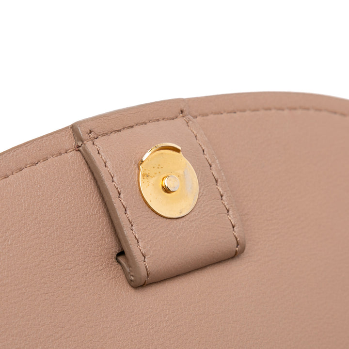 Grained Calfskin Marcie Chain Flap Brown - Gaby Paris