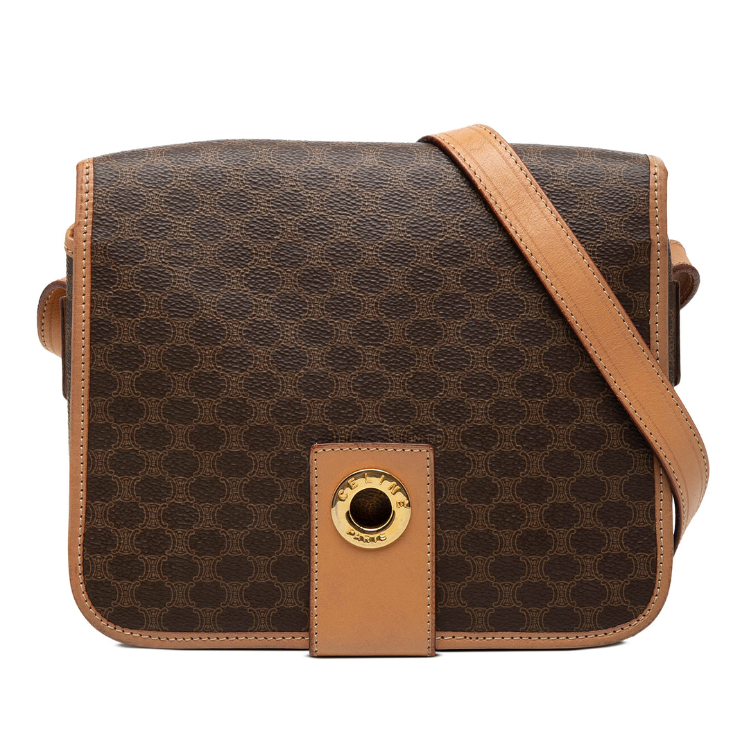 Celine Macadam Coated Toile Sac porté croisé