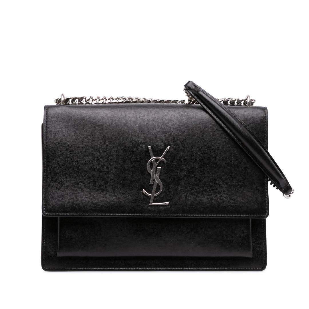 Saint Laurent Large Cuir Monogram Sunset Sac porté croisé Noir – GABY PARIS Authentique