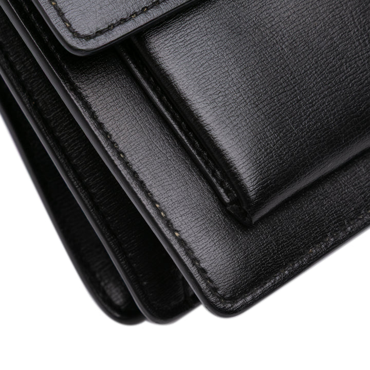 Saint Laurent Large Cuir Monogram Sunset Sac porté croisé Noir – GABY PARIS Authentique