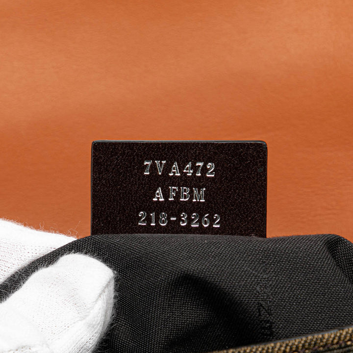Zucca Canvas and Leather Convertible Baguette Brown - Gaby Paris