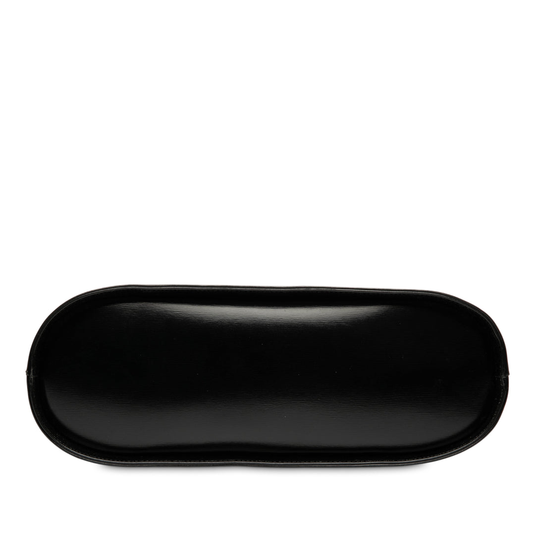 Saint Laurent Cuir Logo Charm Top Handle Bag Noir – GABY PARIS Authentique