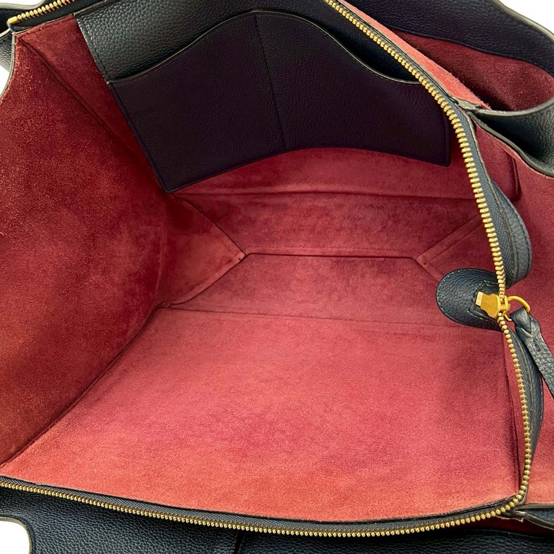 Celine Medium Cuir de veau grainé Trifold Cabas