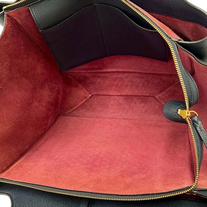 Celine Medium Cuir de veau grainé Trifold Cabas