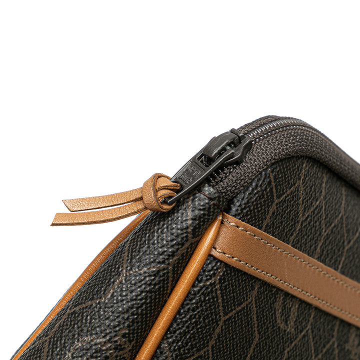 Honeycomb Coated Canvas Clutch Black - Gaby Paris