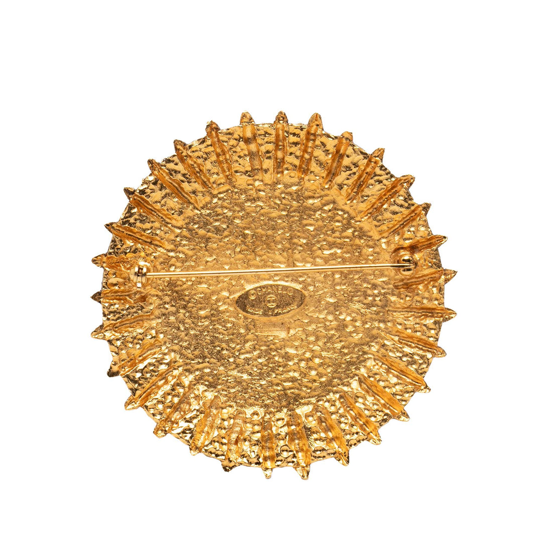 Chanel plaqué Coat of Arms Broche