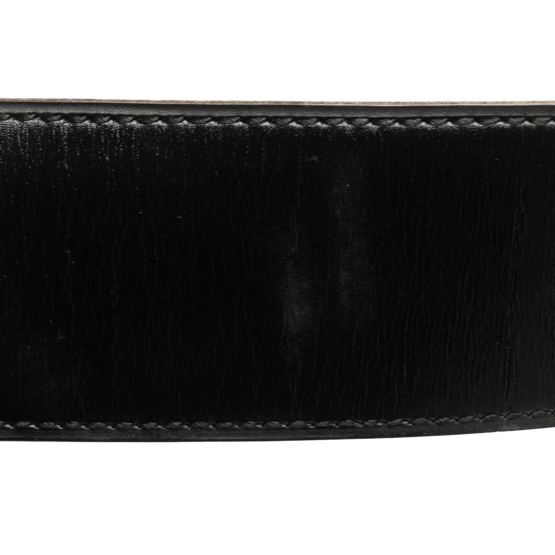 Horse Tree Emblem Leather Belt Black - Gaby Paris