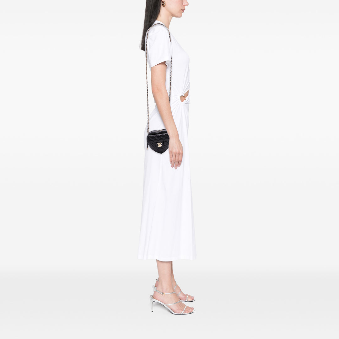 Chanel Mini Cuir d’agneau CC in Love Heart Sac porté croisé Noir