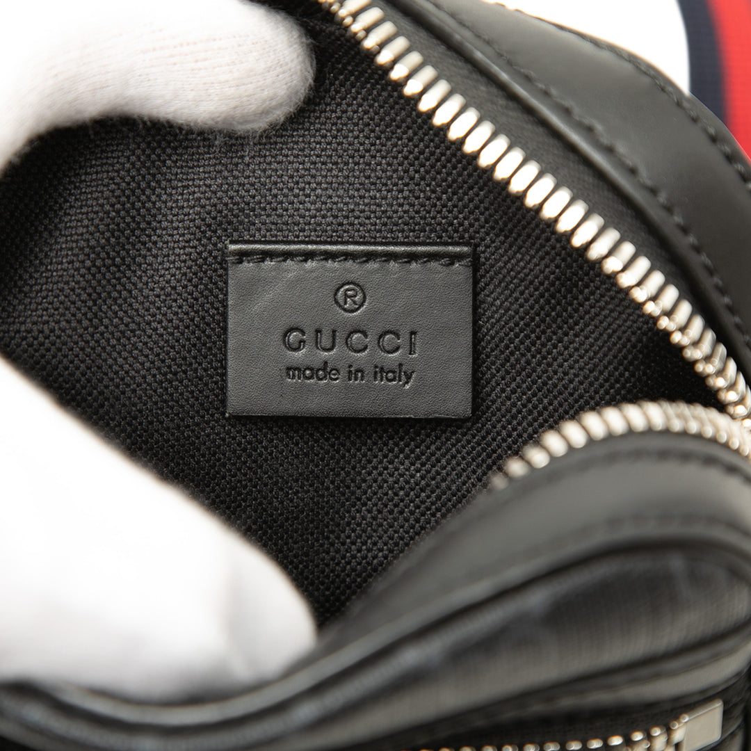 Gucci Web Sac Messenger Mini GG Supreme Noir – vue 5 – GABY PARIS