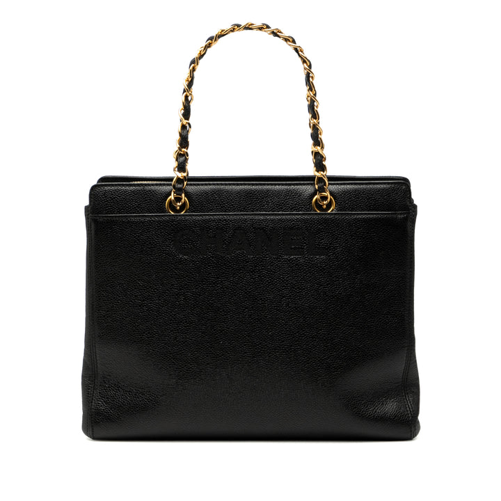 Chanel Caviar Logo Cabas chaîne