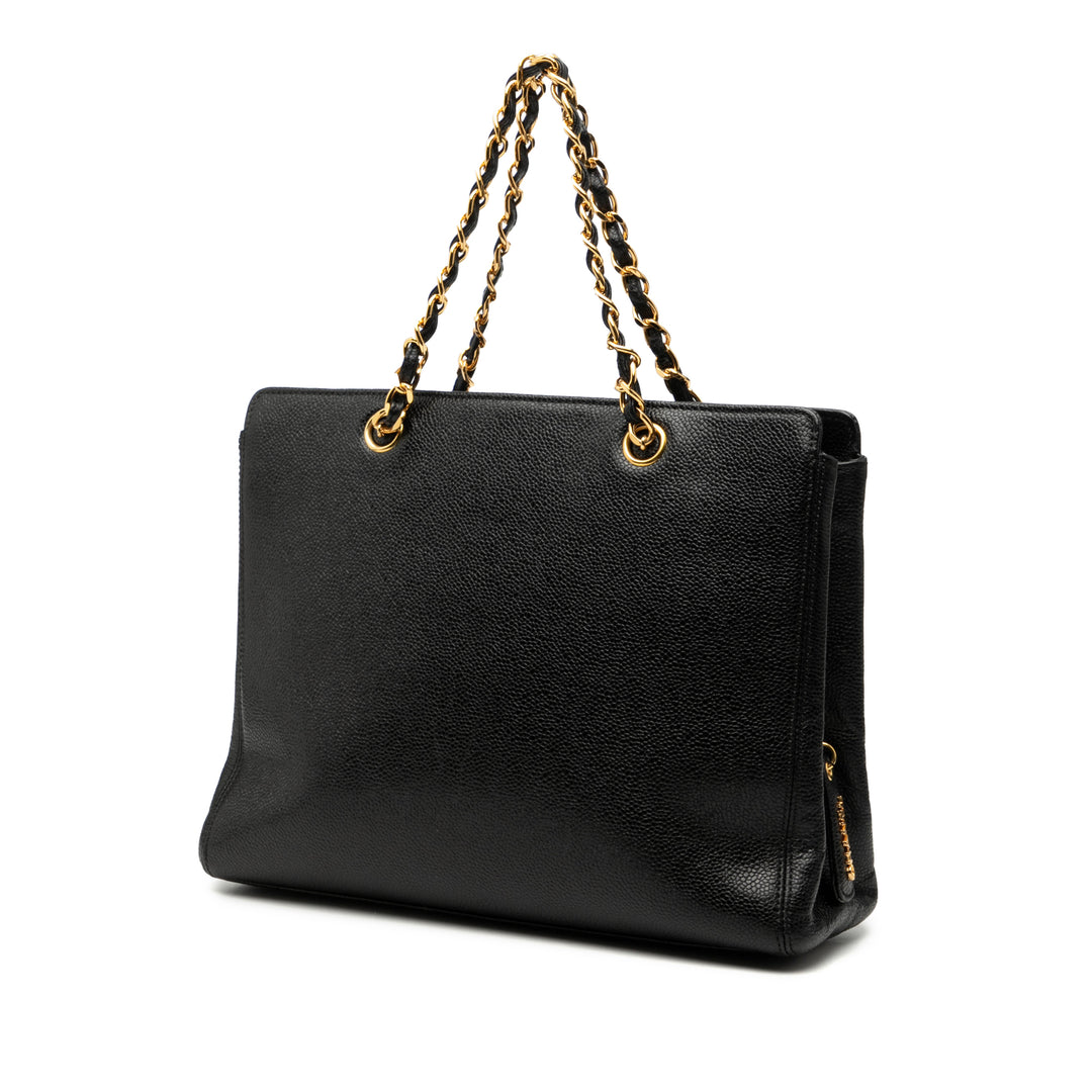 Chanel Caviar Logo Cabas chaîne