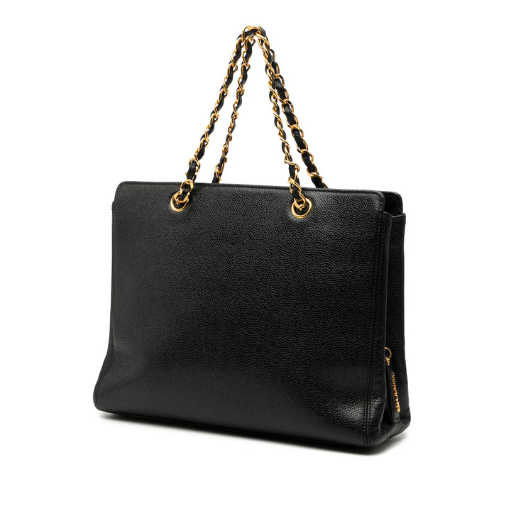 Chanel Caviar Logo Cabas chaîne