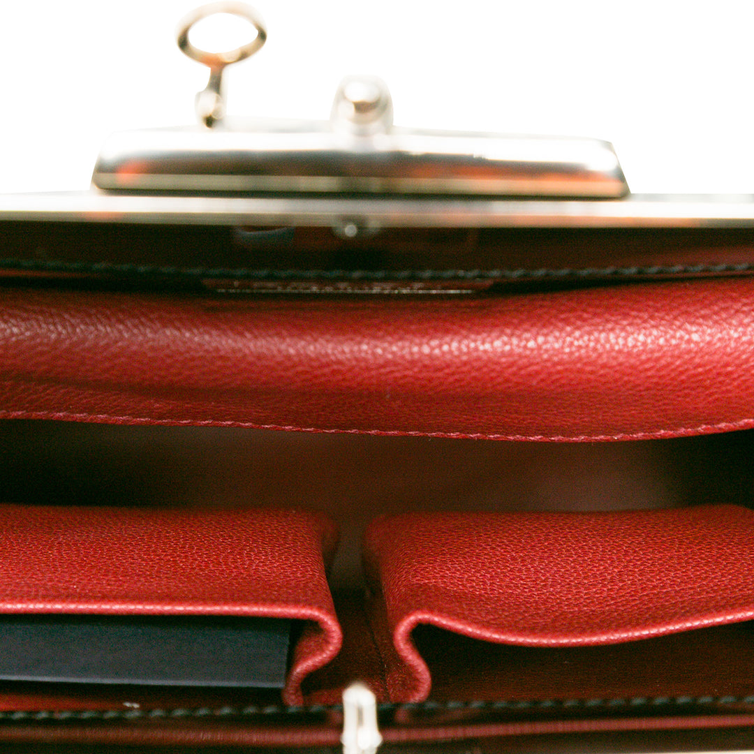 Prada Sac à main Spazzolato Logo structuré Noir – vue 4 – GABY PARIS