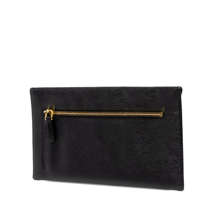 Prada Vitello Move Enveloppe Pochette Noir – vue 2 – GABY PARIS