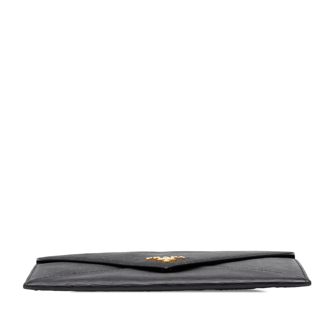 Prada Vitello Move Enveloppe Pochette Noir – vue 3 – GABY PARIS