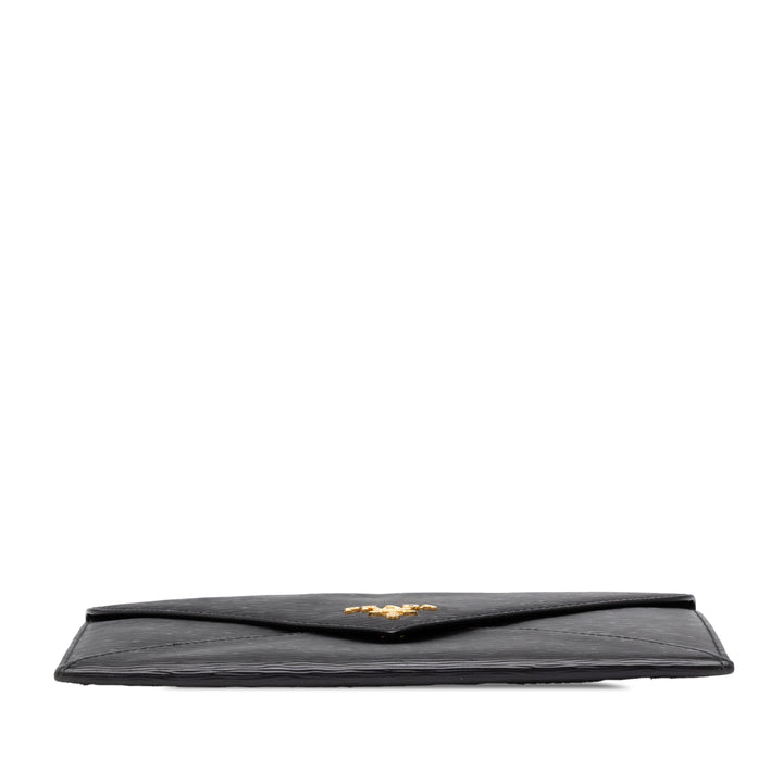 Prada Vitello Move Enveloppe Pochette Noir – vue 3 – GABY PARIS