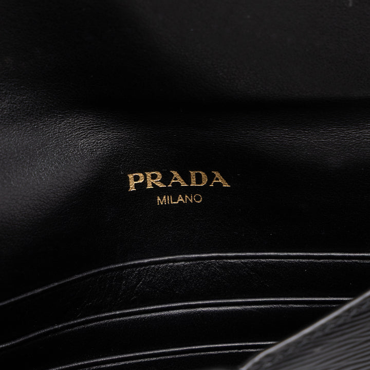 Prada Vitello Move Enveloppe Pochette Noir – vue 5 – GABY PARIS