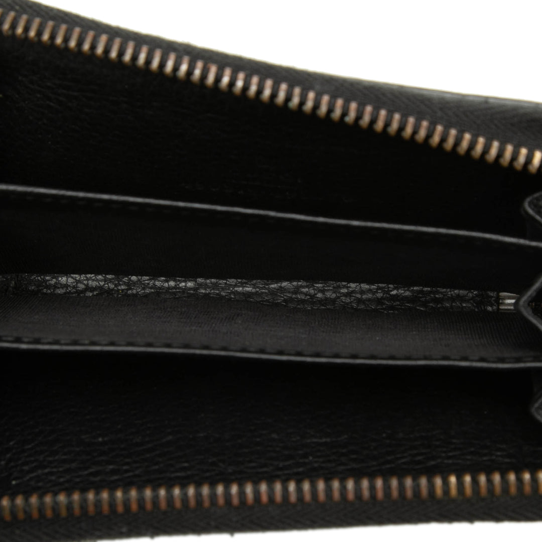 Gucci Cuir de veau grainé Logo Zip Around Coin Pochette