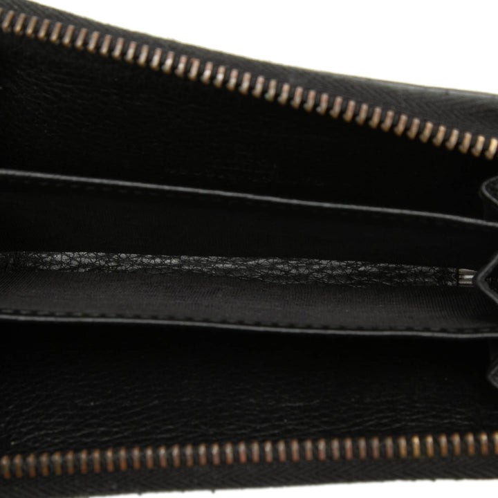 Gucci Cuir de veau grainé Logo Zip Around Coin Pochette