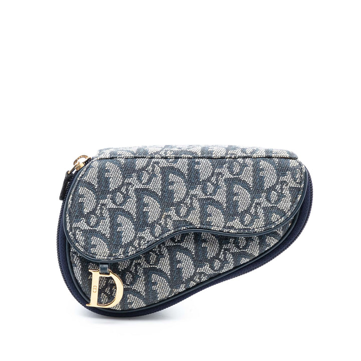 Dior Diorissimo Toile Saddle Pochette