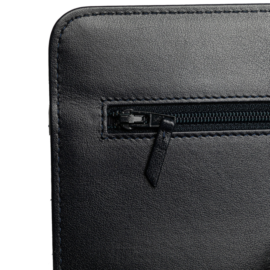 Quilted Aged Calfskin Gabrielle Wallet On Chain Black - Gaby Paris