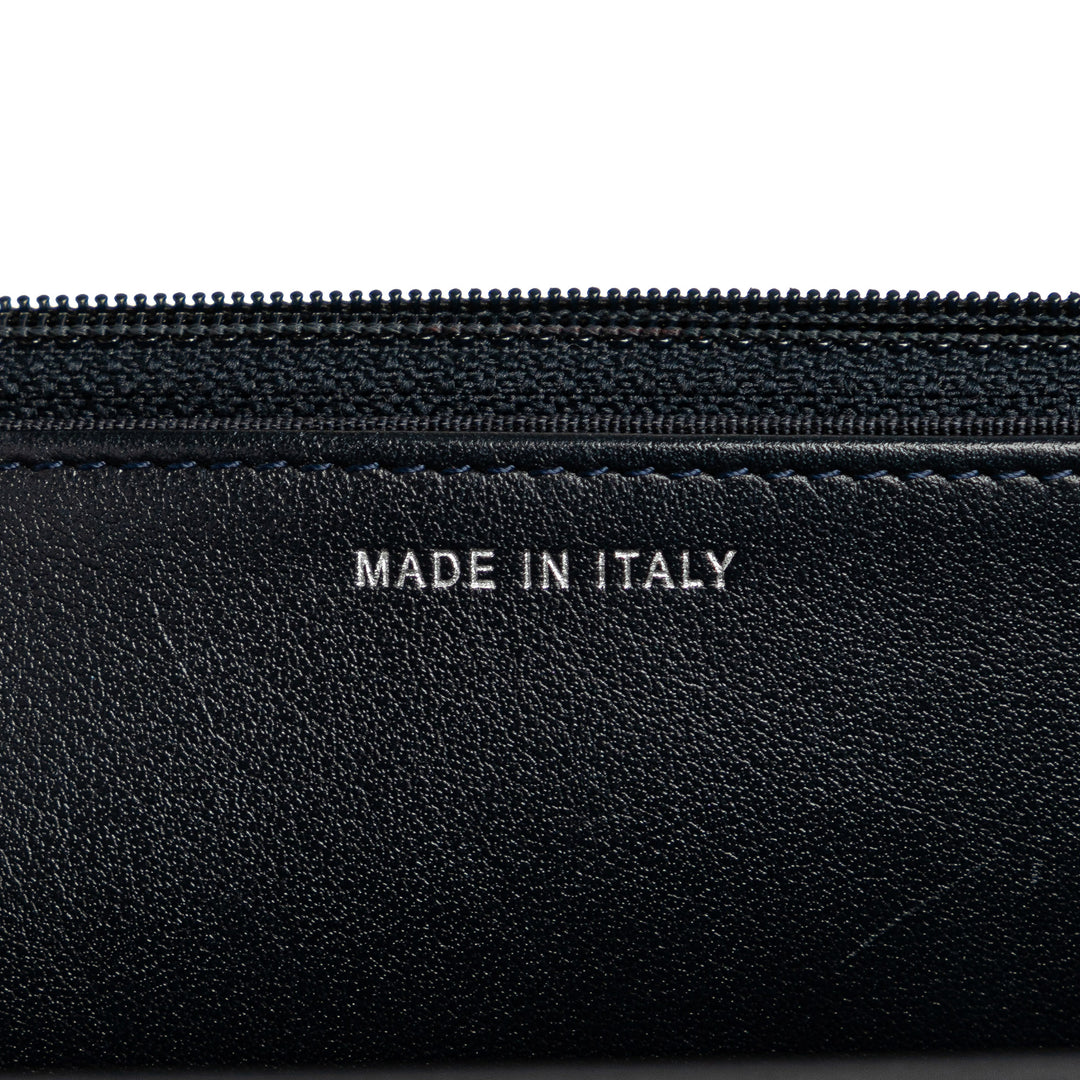 Quilted Aged Calfskin Gabrielle Wallet On Chain Black - Gaby Paris