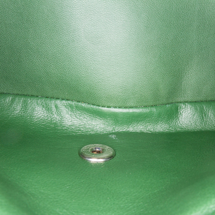 Jumbo Classic Patent Double Flap Green - Gaby Paris