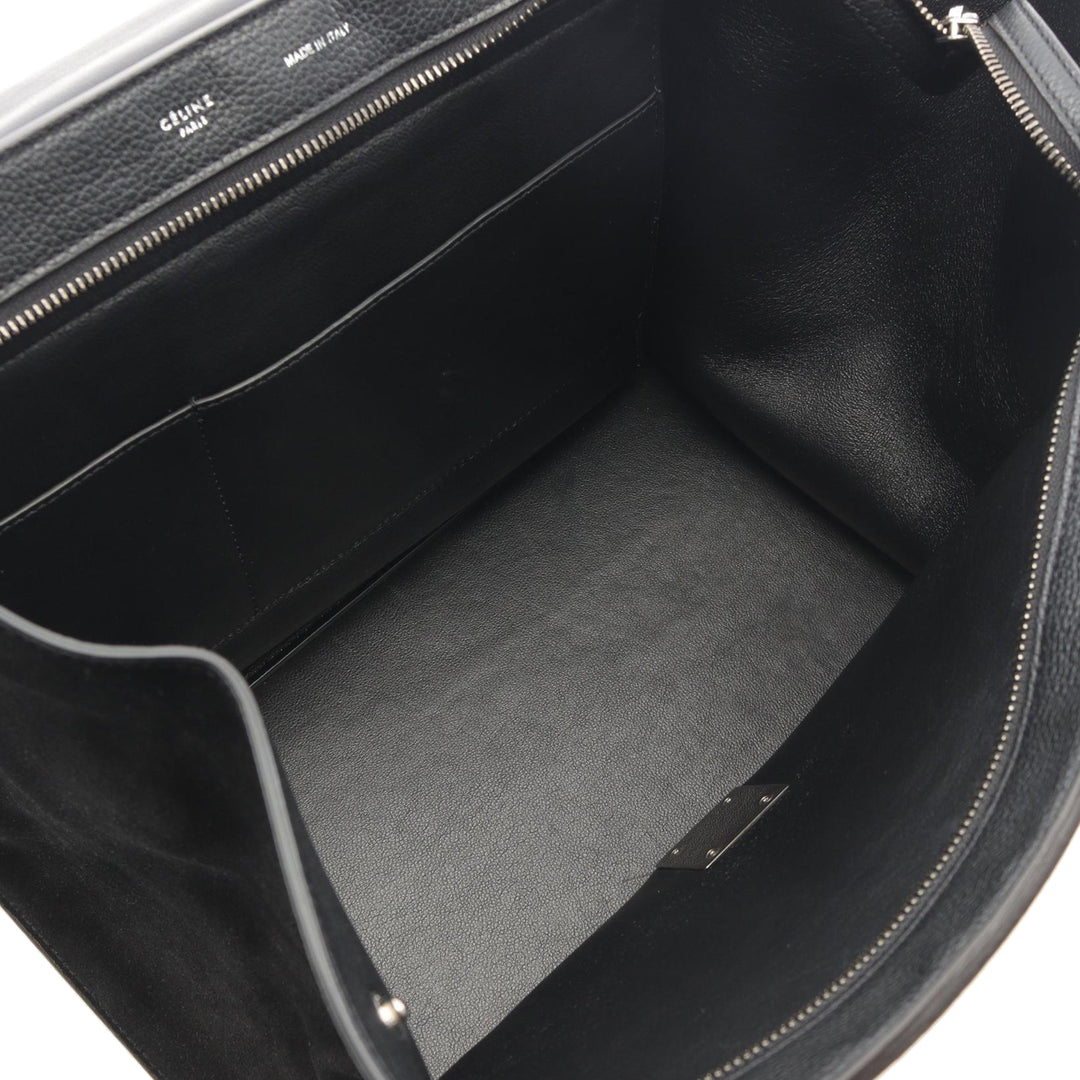 Celine Medium Drummed Cuir de veau et Daim Trapeze Sac