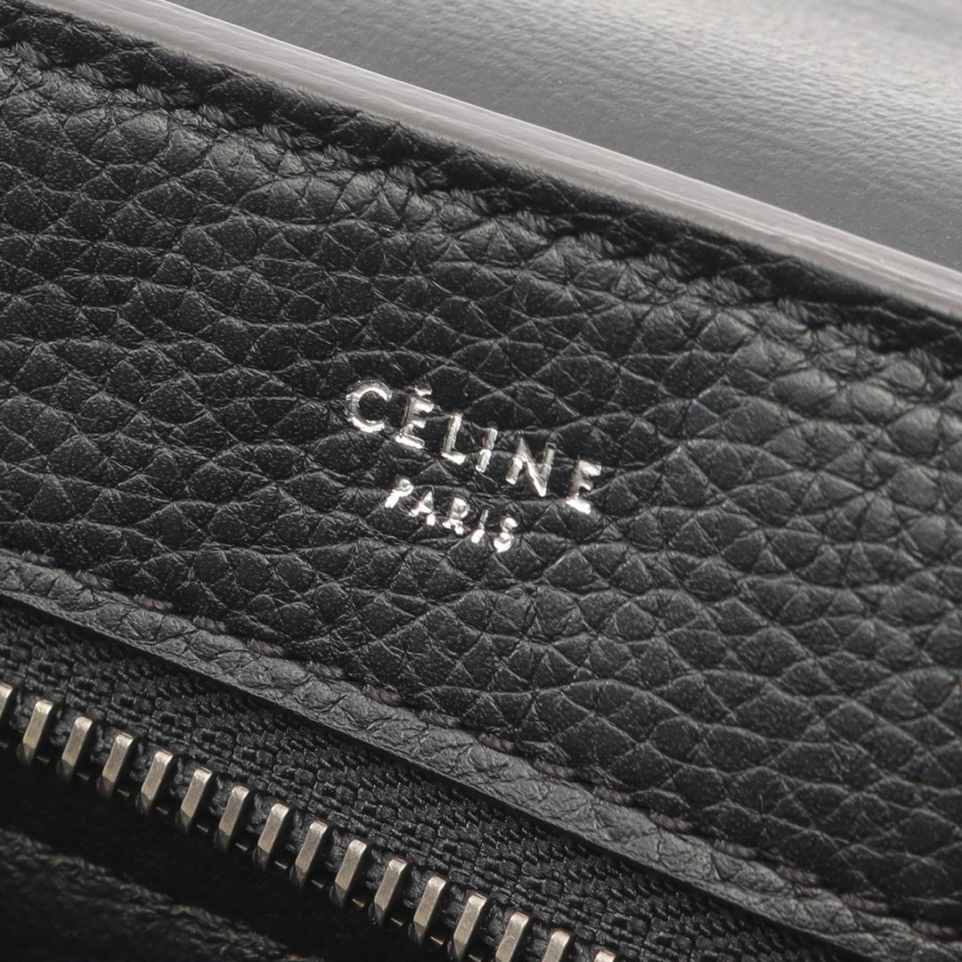 Celine Medium Drummed Cuir de veau et Daim Trapeze Sac