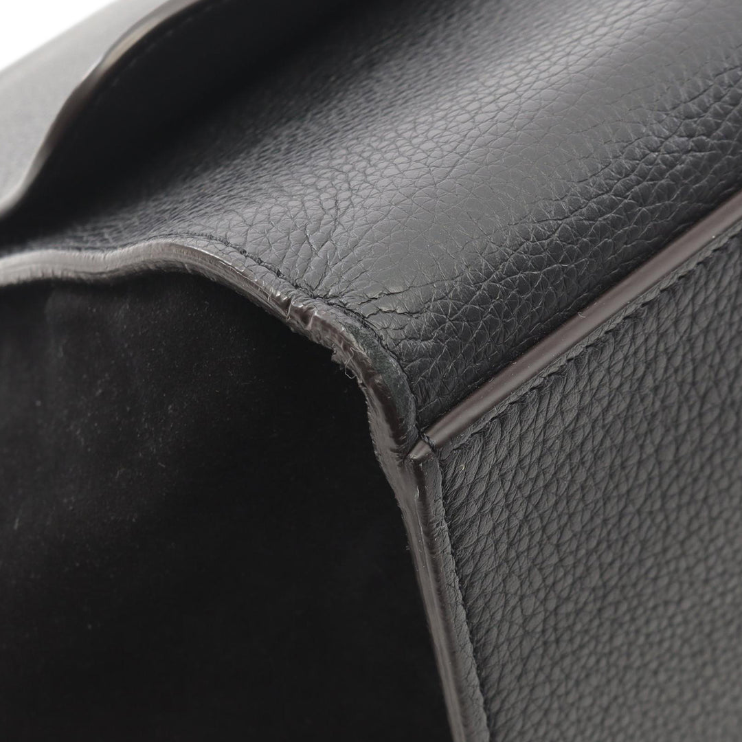 Celine Medium Drummed Cuir de veau et Daim Trapeze Sac