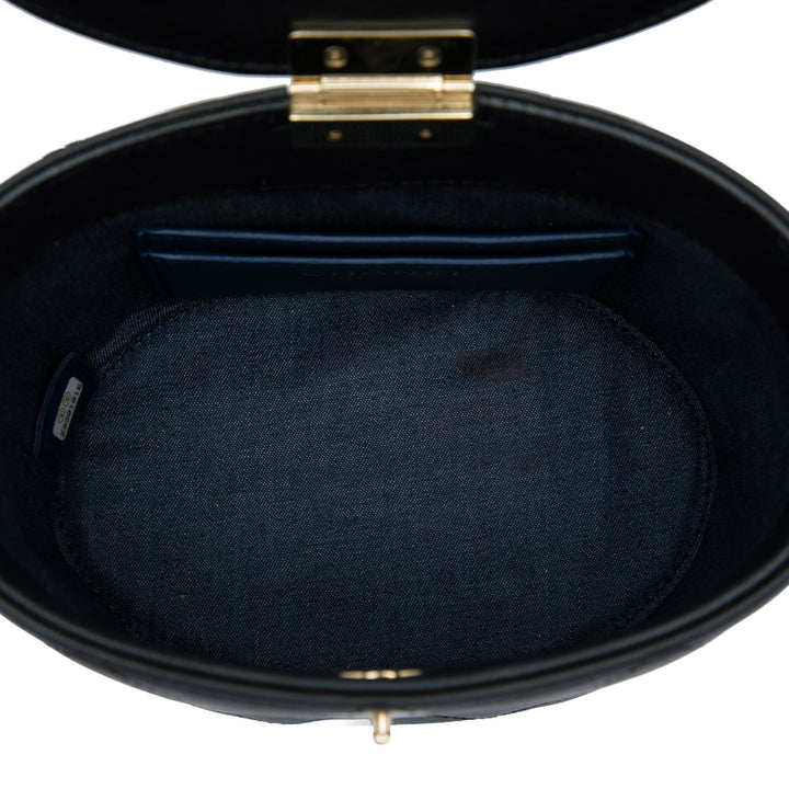 Chanel CC Elegant Chaîne Vanity Cuir d'agneau Noir – vue 4 – GABY PARIS