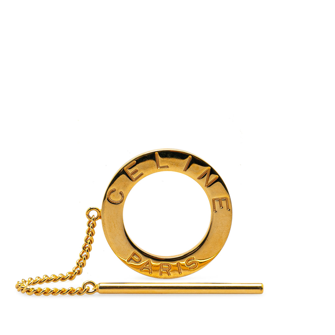 Gold Plated Logo Scarf Ring Gold - Gaby Paris