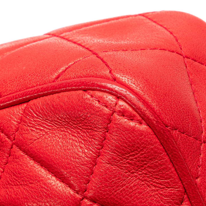 CC Quilted Lambskin Tassel Camera Bag Red - Gaby Paris