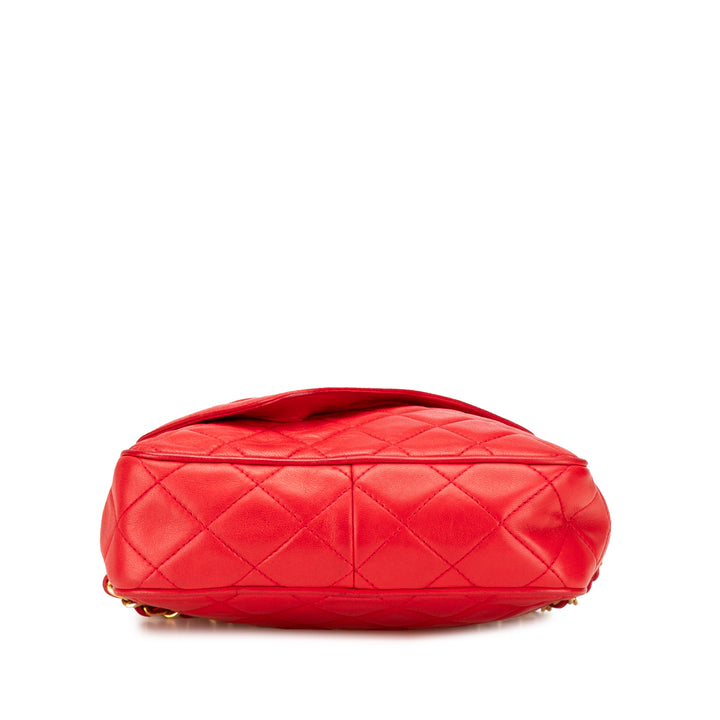 CC Quilted Lambskin Tassel Camera Bag Red - Gaby Paris