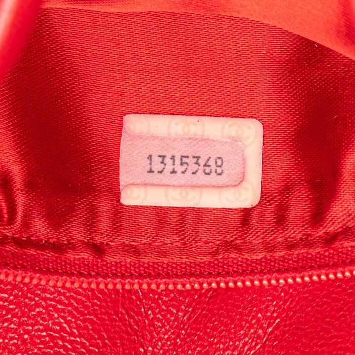 CC Quilted Lambskin Tassel Camera Bag Red - Gaby Paris
