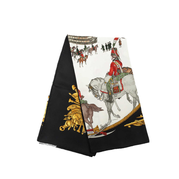 Hermès Marine et Cavalerie Foulard 90 Noir