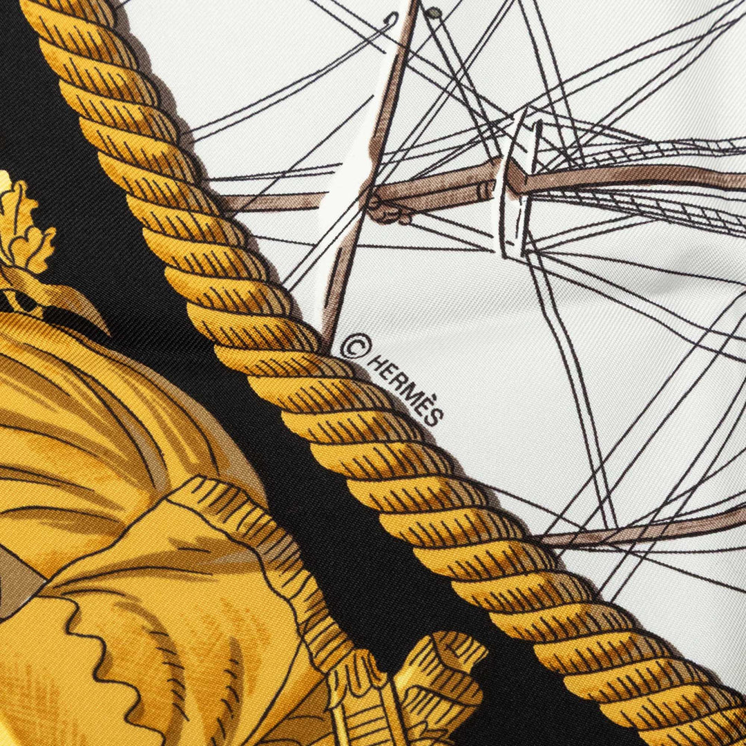 Hermès Marine et Cavalerie Foulard 90 Noir