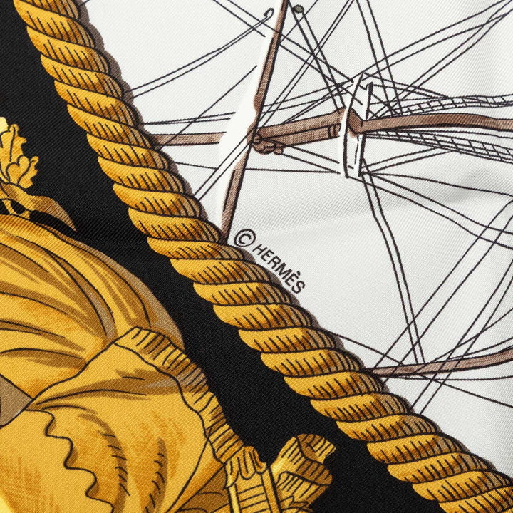 Hermès Marine et Cavalerie Foulard 90 Noir