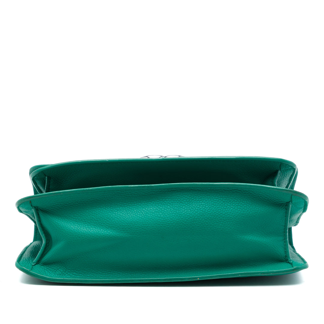 Chanel Matelassé CC Boîte à rabat Petit Cuir caviar Vert – vue 3 – GABY PARIS