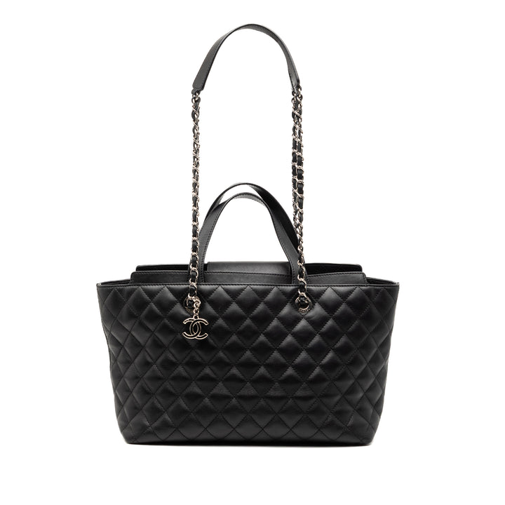 Chanel Large Matelassé Cuir de veau Convertible Daily Shopping Cabas