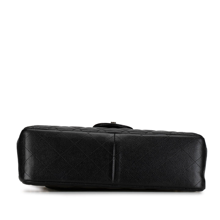 Chanel Jumbo Classic Caviar Double rabat Noir