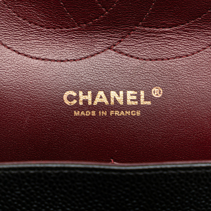 Chanel Jumbo Classic Caviar Double rabat Noir
