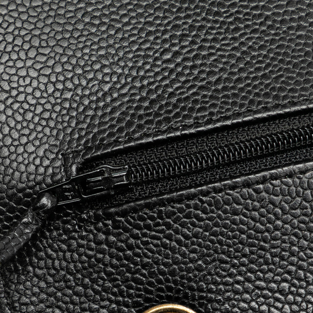 Chanel Jumbo Classic Caviar Double rabat Noir
