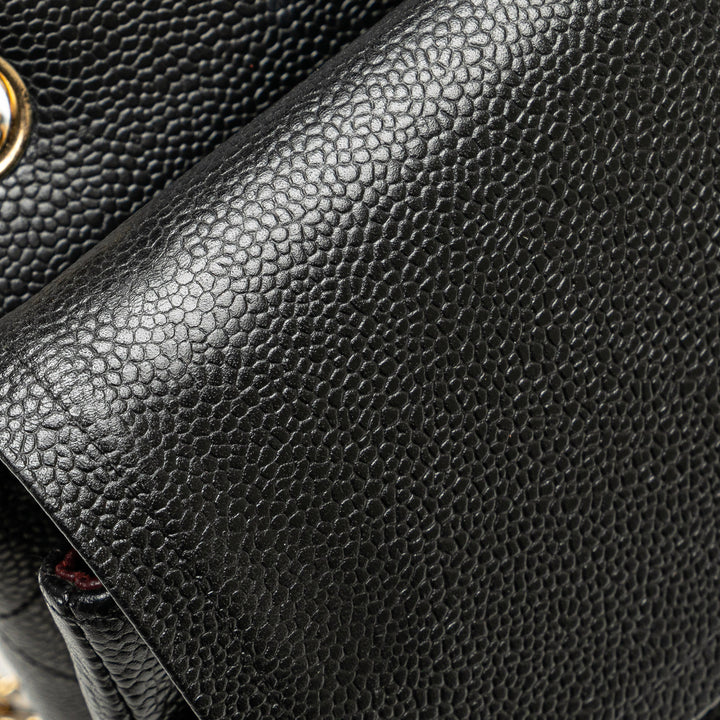 Chanel Jumbo Classic Caviar Double rabat Noir