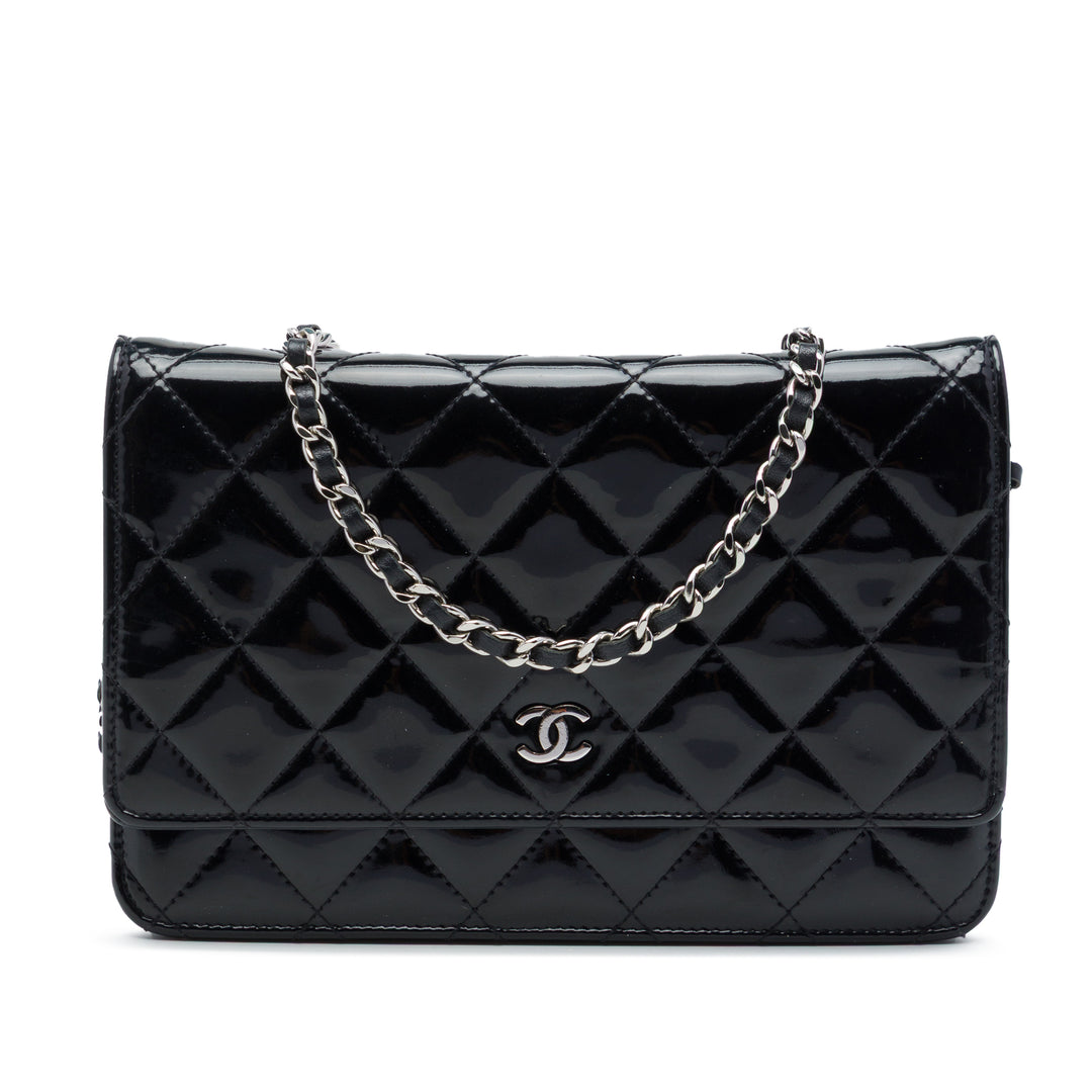 Chanel CC Matelassé Wallet on Chain Noir