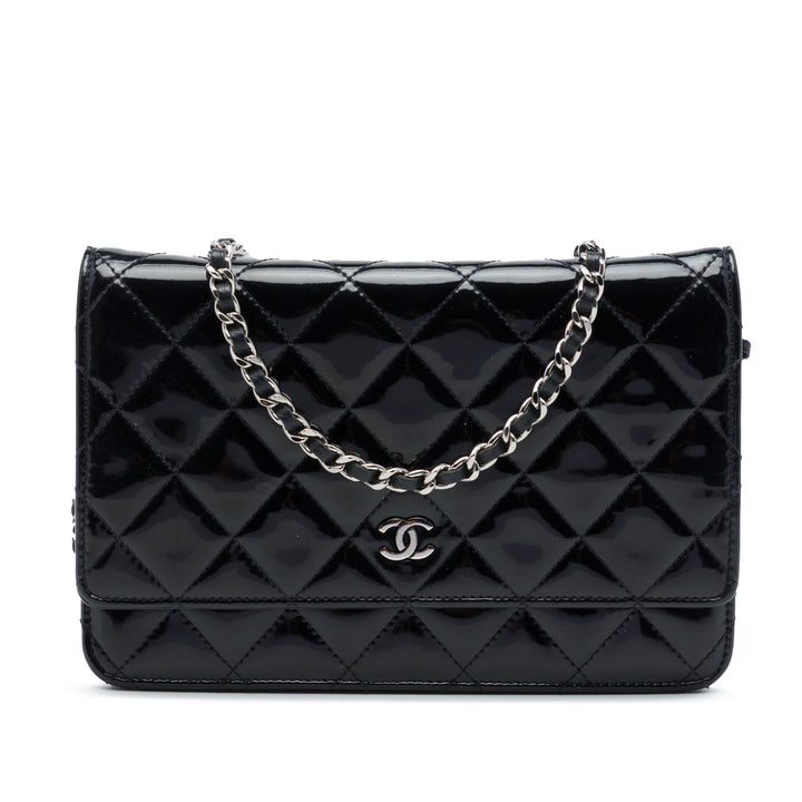 Chanel CC Matelassé Wallet on Chain Noir