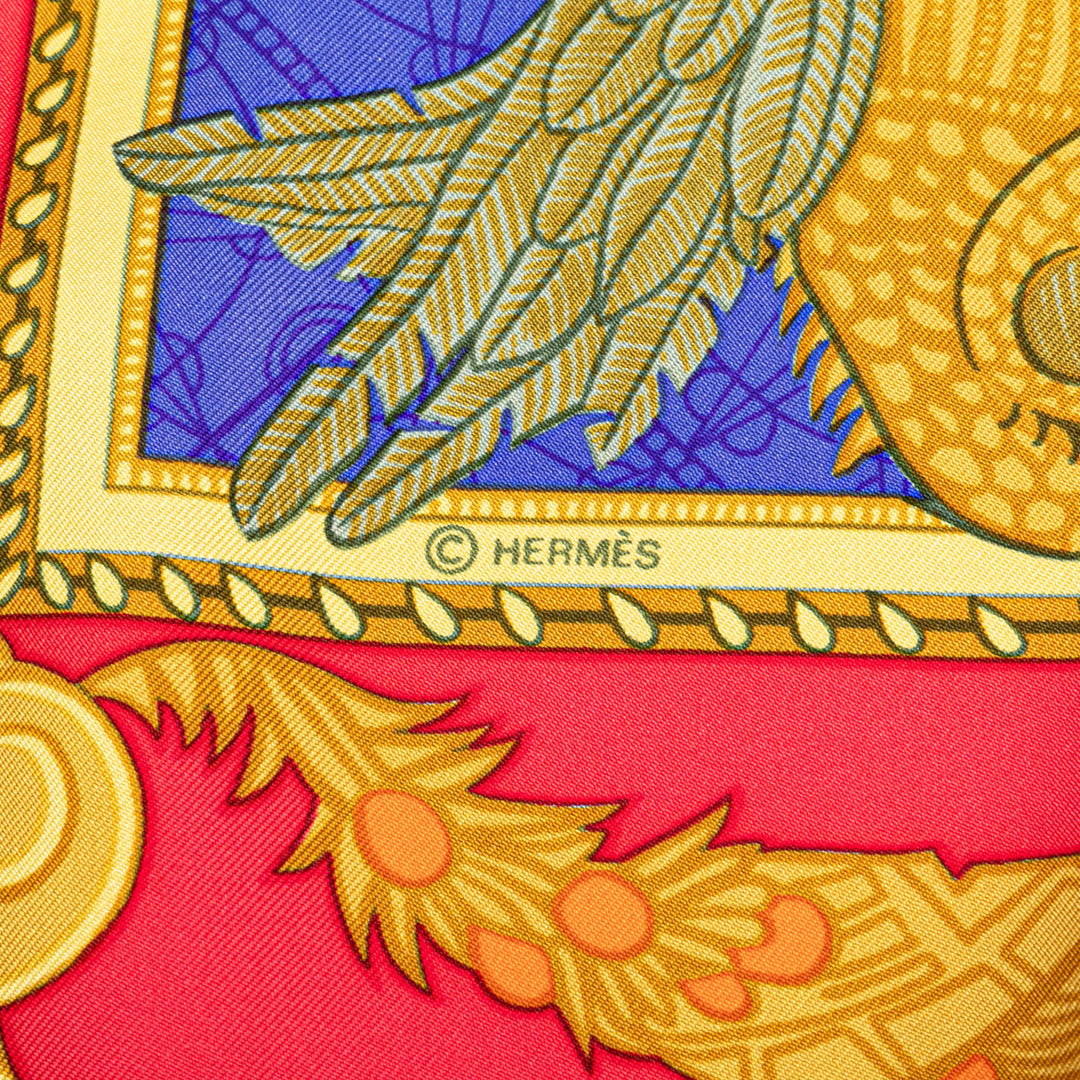 Hermès Les Bissone De Venise Silk Scarf Red - GABY PARIS