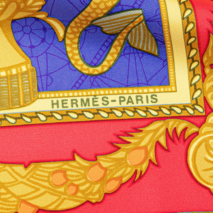 Hermès Les Bissone De Venise Silk Scarf Red - GABY PARIS